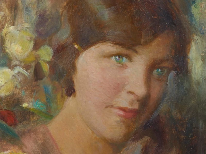 1872-Guido Bertini - Ritratto di ragazza